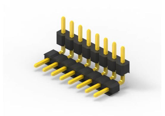 1.27mm Pin Header Double Plastic Angle Type