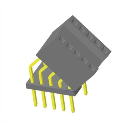 2.54mm 45 درجة نوع رأس دبوس أنثى