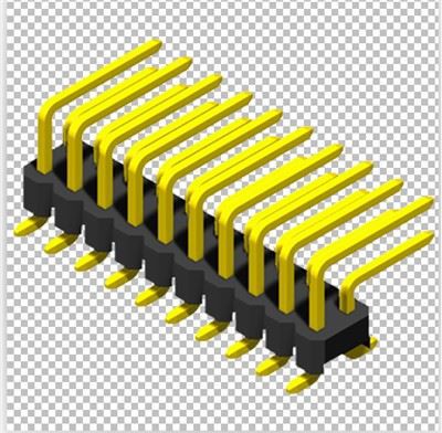 2.54mm دبوس رأس صف مزدوج مستقيم نوع SMT