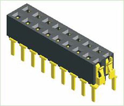 2.54 مللي متر رأس أنثى صف مزدوج نوع القدم محورية