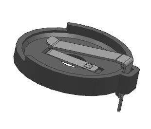 CR2450 حاملي خلايا الليثيوم العملة المعدنية DIP / THM